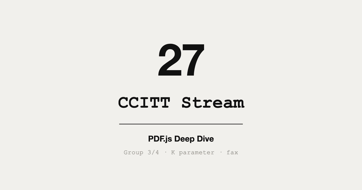 PDF.js Source Walkthrough: ccitt_stream